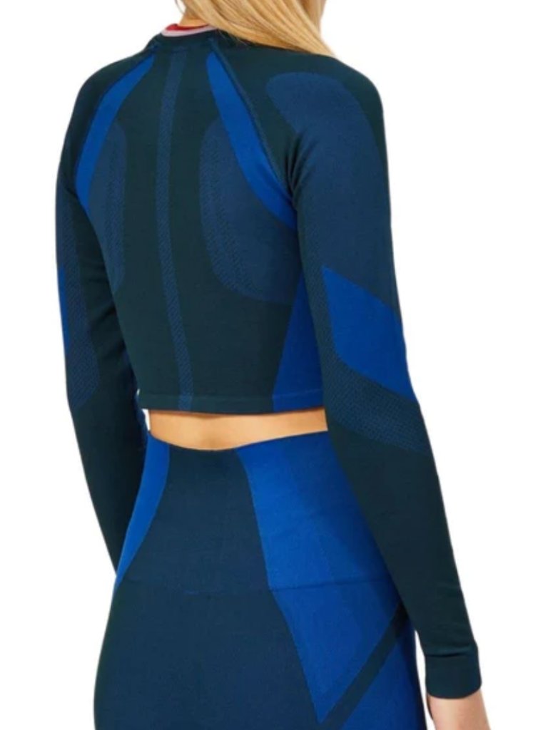 Lndr All Seasons Crop Long Sleeve Top Blue Petrol Size S M — image 2 of 8